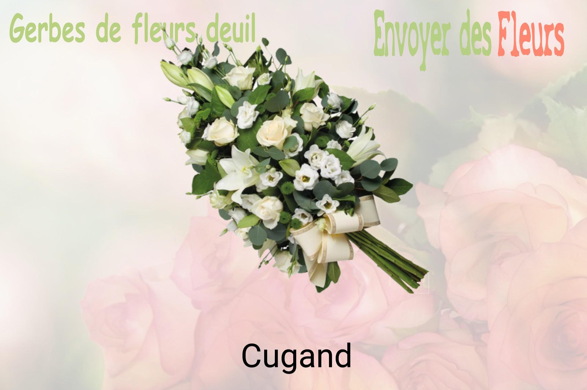 Gerbe de fleurs de deuil livrée à Cugand